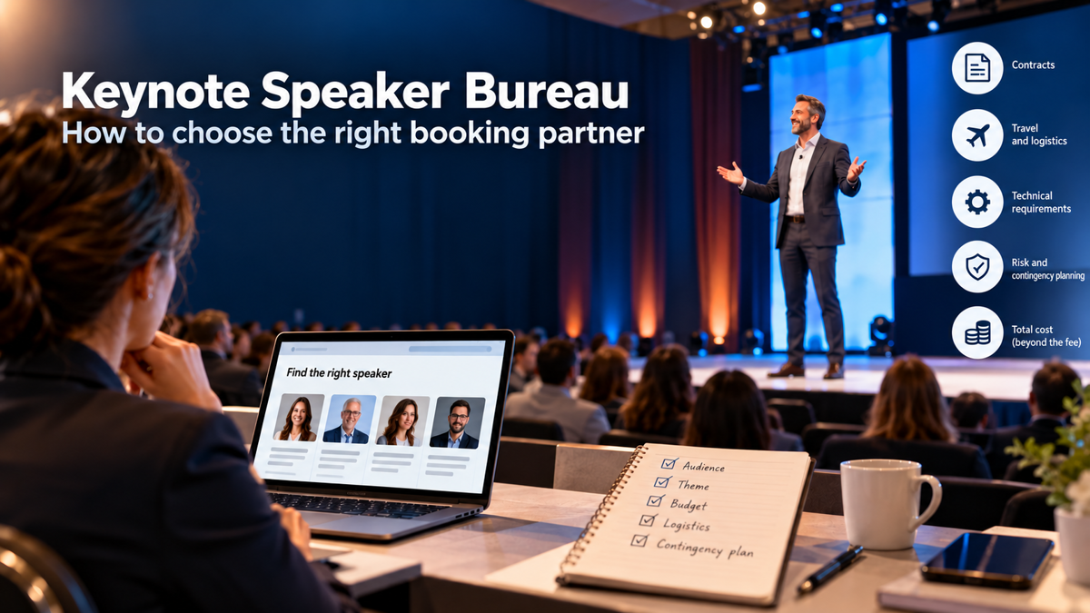 Keynote speaker bureau: How to choose the right booking partner