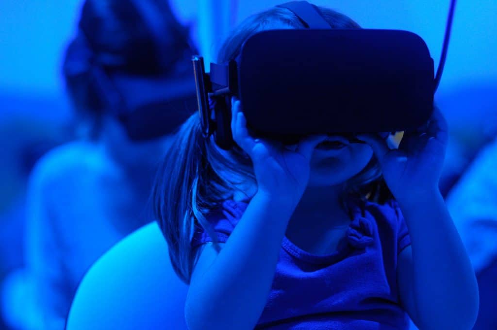 vr virtual reality girl technology